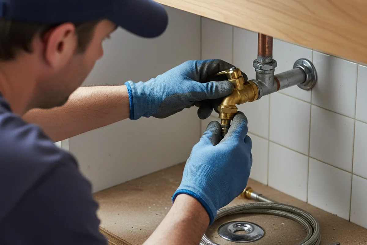 Shutoff valve and fitting work during Faucet and Fixture Repair in Redkey